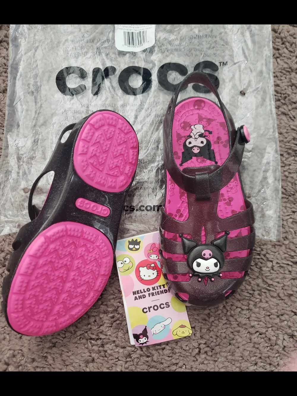 Crocs Kids' Hello Kitty & Friends Glitter Sandals